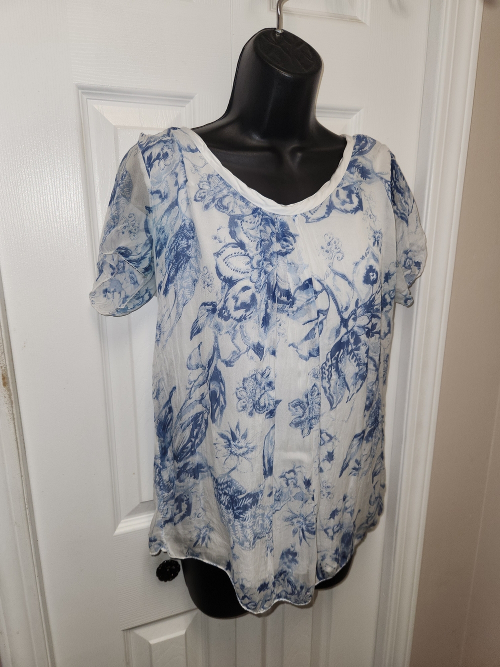 🍉Giusy Floral Silk Top